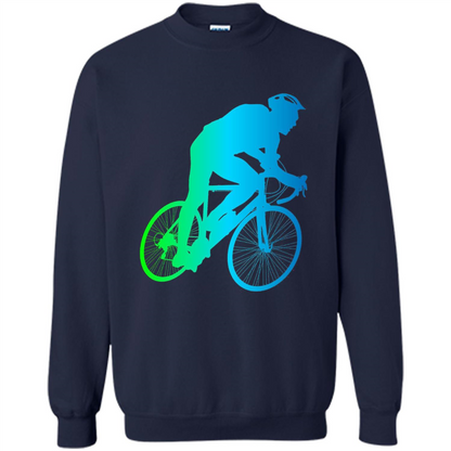 Bike Rider T-shirt Colorful Bicycle Biking Lover T-shirt Navy