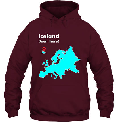 Iceland Been There Map Shirt Hoodie Hoodie Maroon