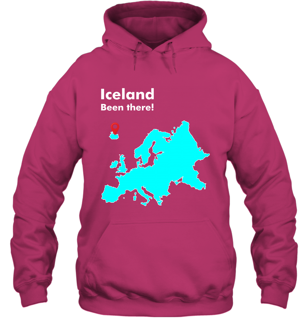 Iceland Been There Map Shirt Hoodie Hoodie Heliconia