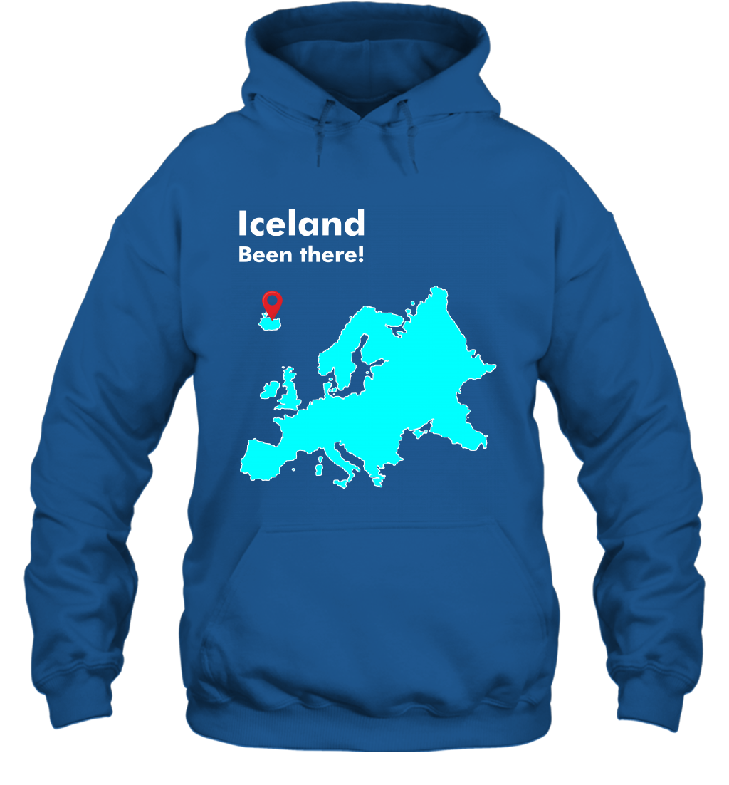 Iceland Been There Map Shirt Hoodie Hoodie Royal