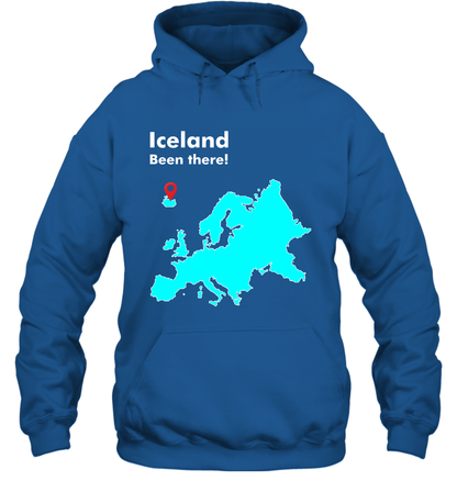 Iceland Been There Map Shirt Hoodie Hoodie Royal