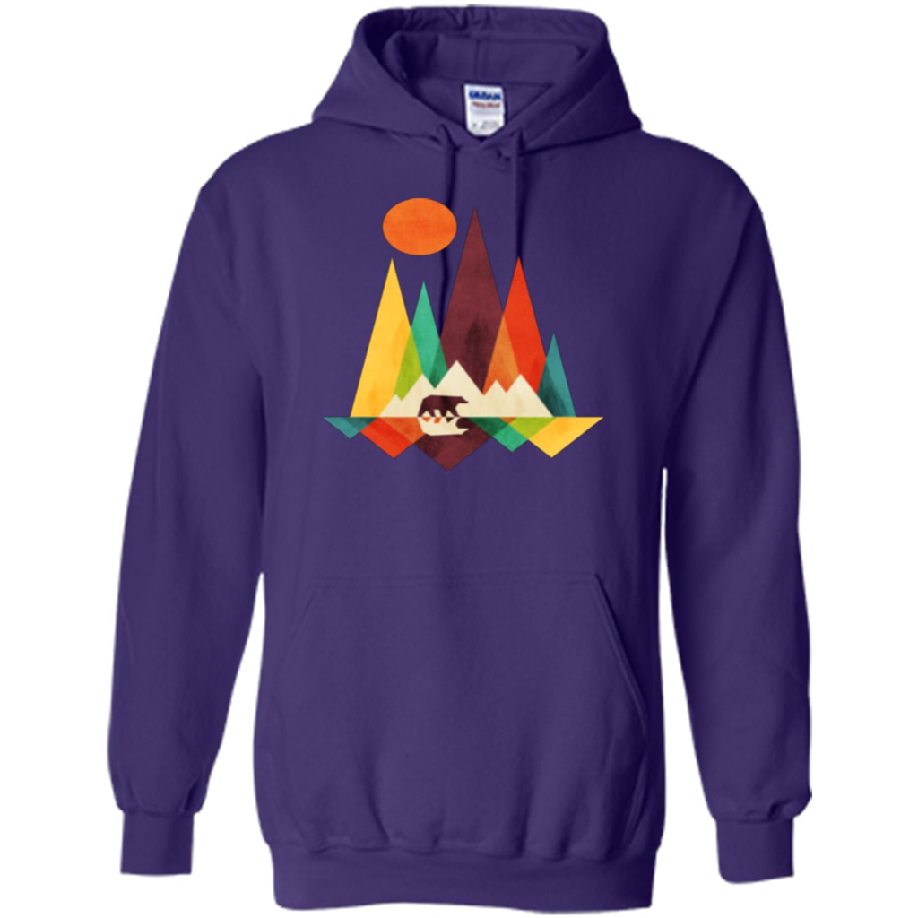 Mountain Bear T-shirt Purple