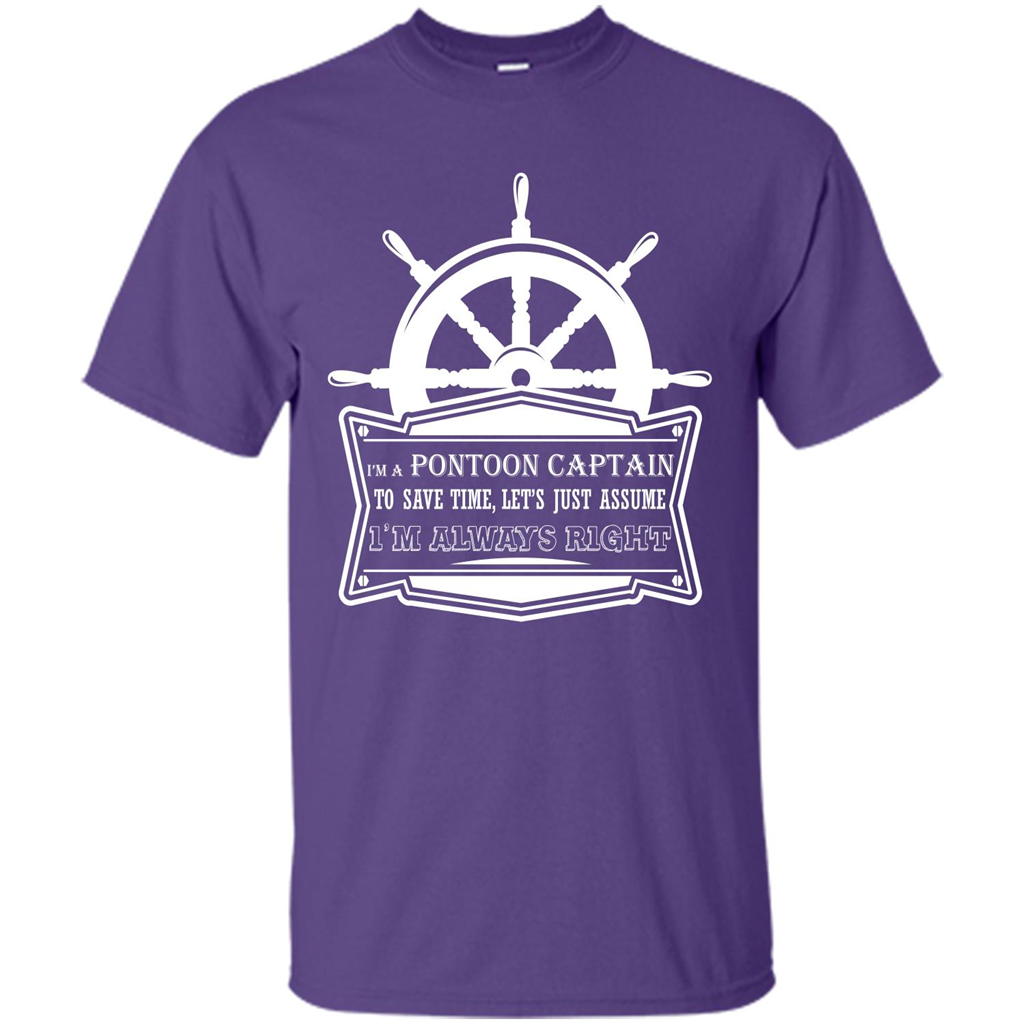 I'm A Pontoon Captain T-shirt Purple