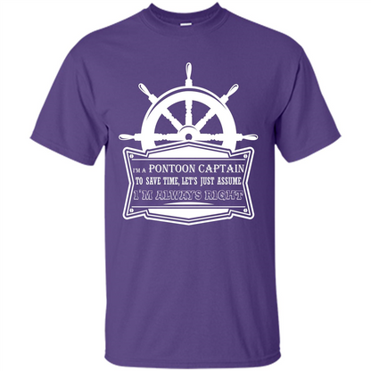 I'm A Pontoon Captain T-shirt Purple