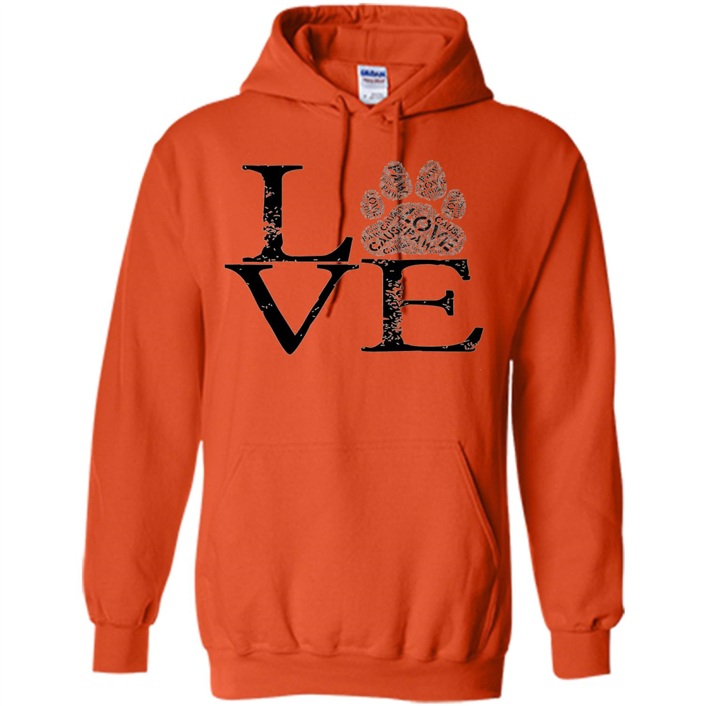 Paw T-shirt Animal Lover T-shirt Orange