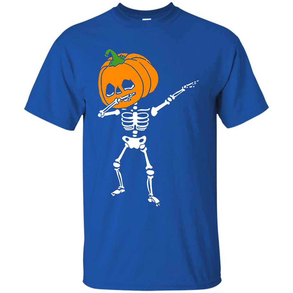 Halloween T-shirt Dabbing Skeleton T-shirt Royal