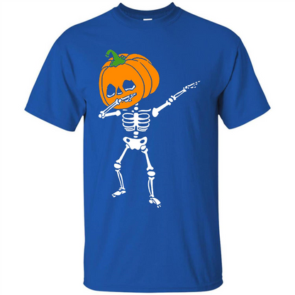 Halloween T-shirt Dabbing Skeleton T-shirt Royal