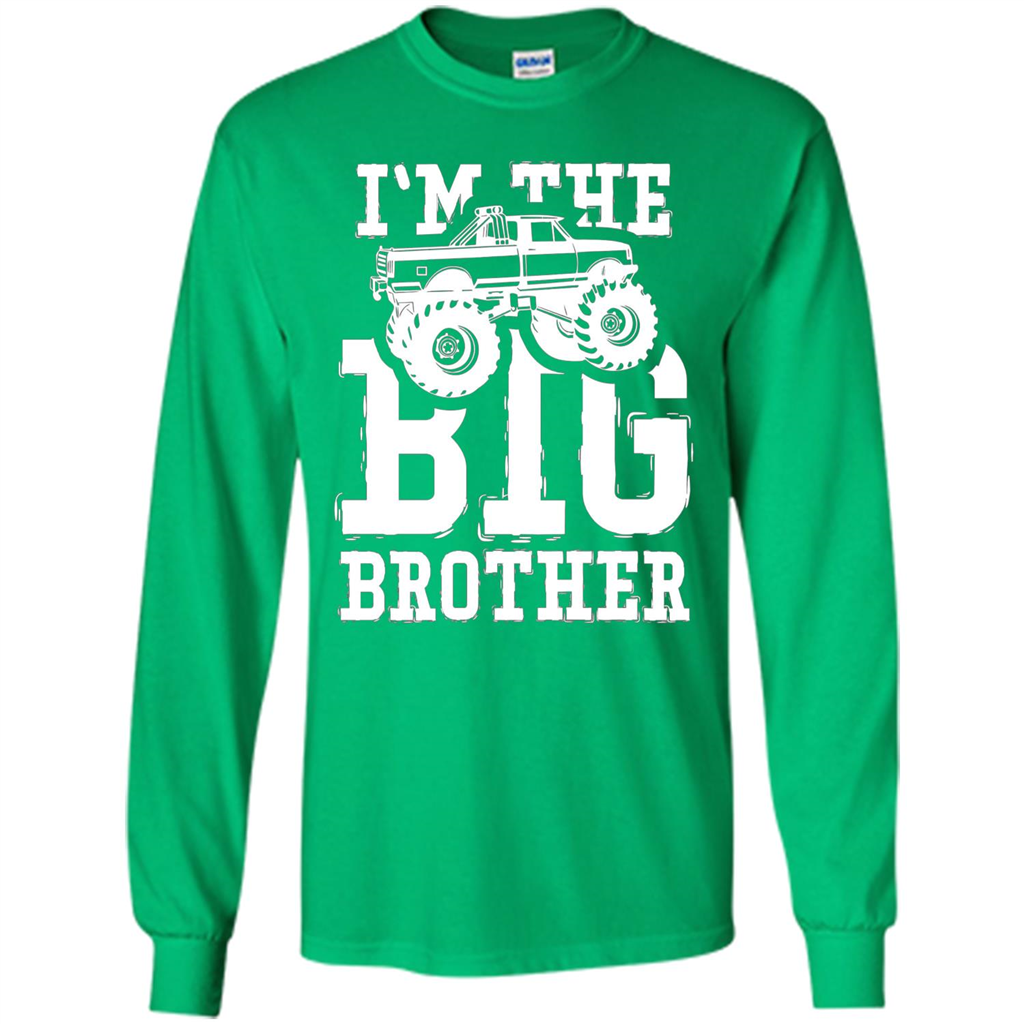 I'm The Big Brother Monster Truck T-shirt Irish Green