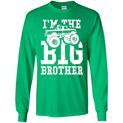 I'm The Big Brother Monster Truck T-shirt Irish Green