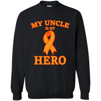 My Uncle is My Hero T-shirt Cancer Awareness T-Shirt Black