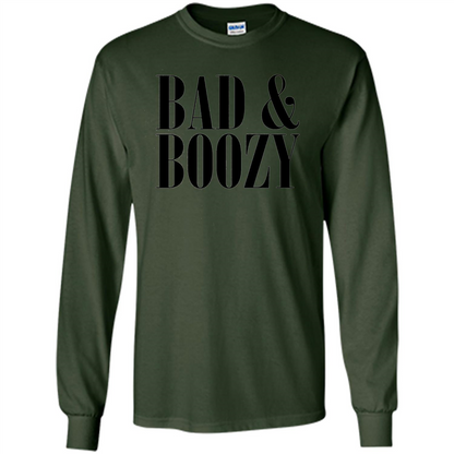 Bad And Boozy T-shirt Summer Beer Funny T-shirt Forest Green