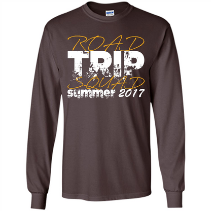 Summer T-shirt Road Trip Squad Summer 2017 Dark Chocolate