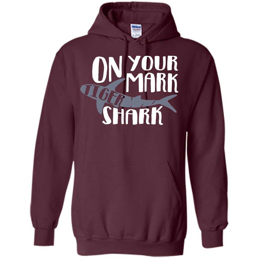 Tiger Shark T-shirt On Your Mark Tiger Shark T-shirt Maroon
