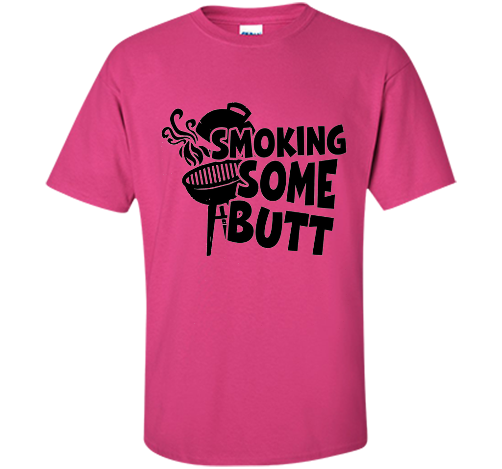 Funny Smoke Some Butt BBQ Barbeque Grilling T-Shirt shirt Heliconia