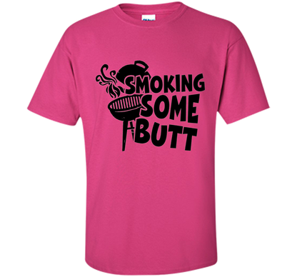 Funny Smoke Some Butt BBQ Barbeque Grilling T-Shirt shirt Heliconia