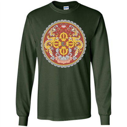 Emblem Of Bhutan T-shirt Forest Green