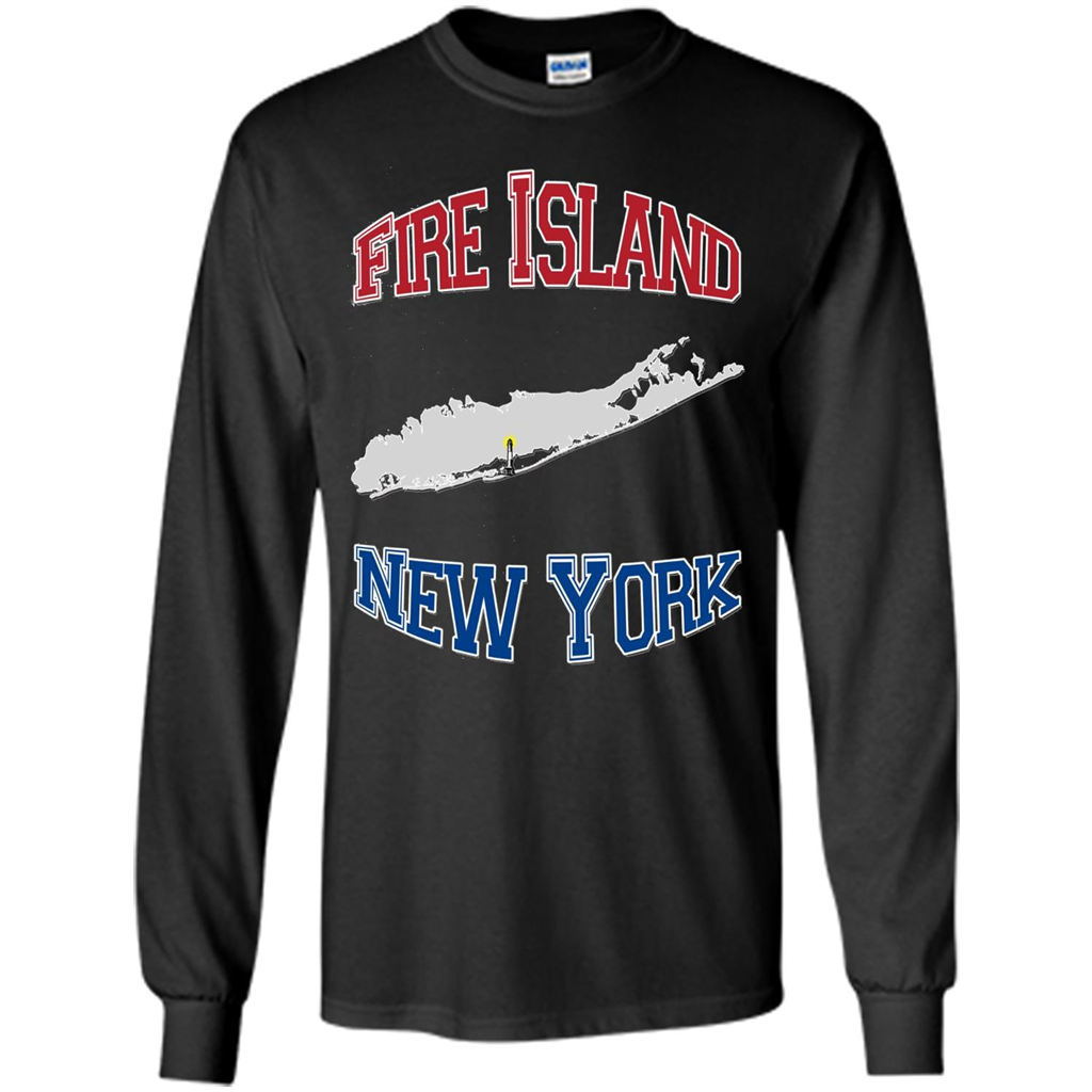Fire Island New York T-shirt Black