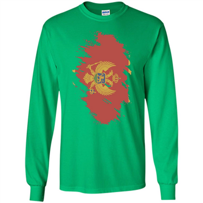 Flag of Montenegro T-shirt National Montenegrin Irish Green