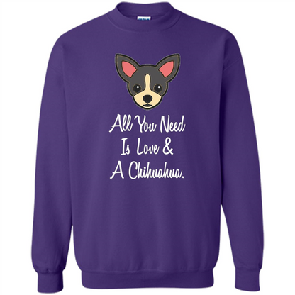Chihuahua T-shirt All You Need Is Love And A Chihuahua Orange