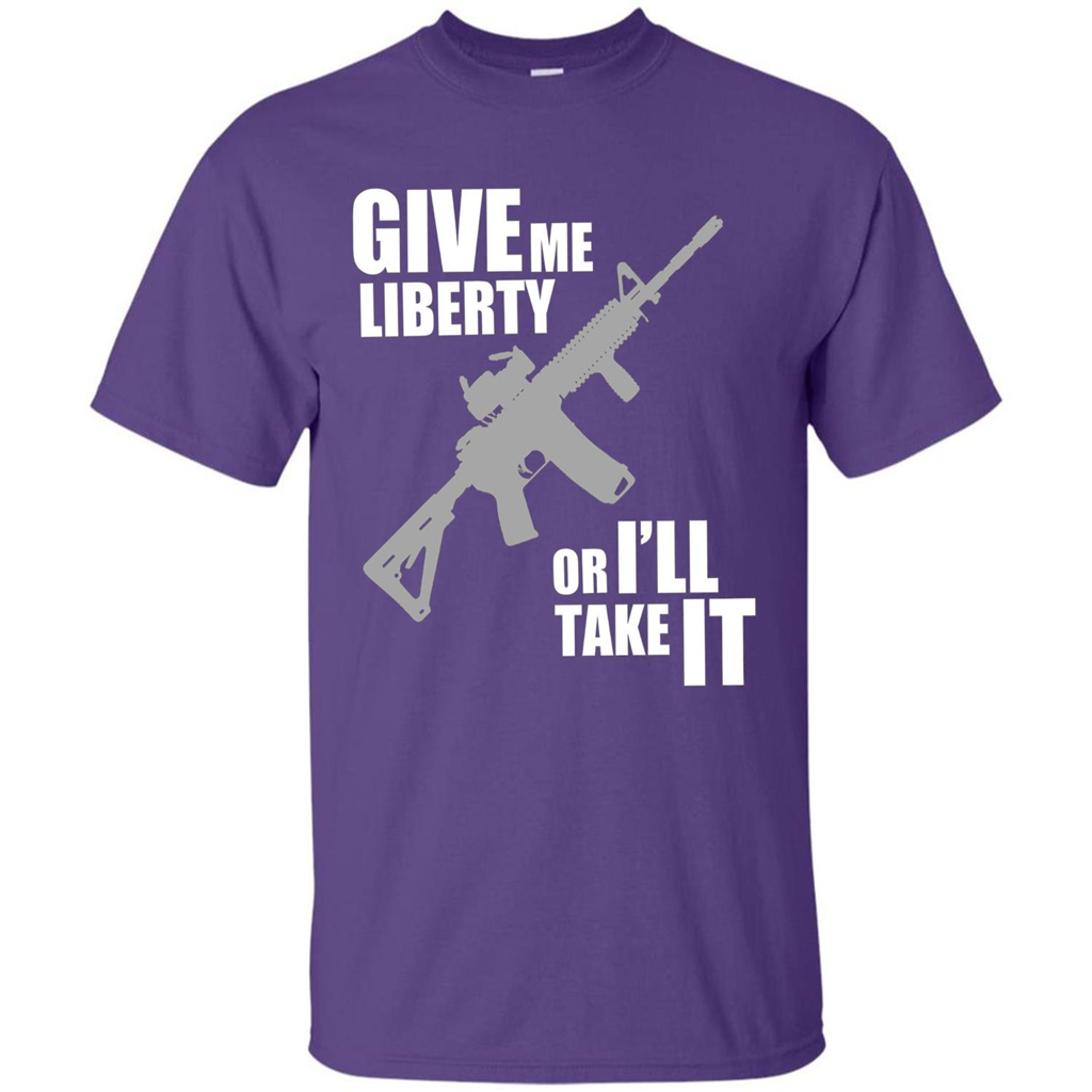 Give Me Liberty Or I'll Take It T-Shirt Purple