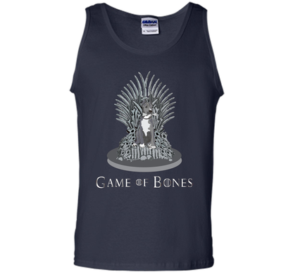 Pitbull Game of Bones Funny Parody T-shirt Navy
