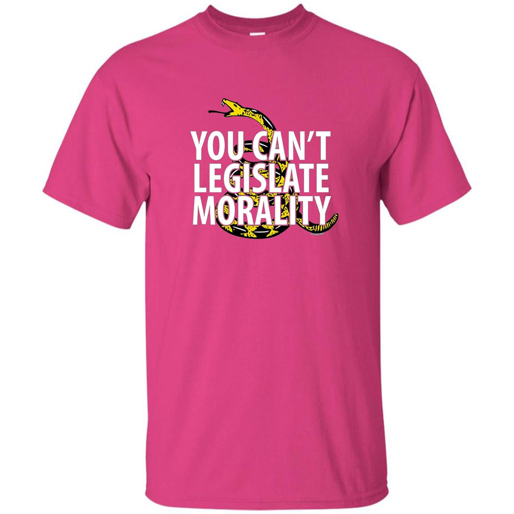 Gadsden Libertarian T-shirt You Can't Legislate Morality Heliconia