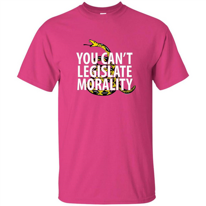 Gadsden Libertarian T-shirt You Can't Legislate Morality Heliconia