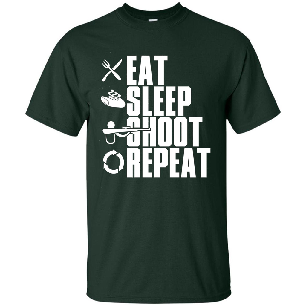 Eat Sleep Shoot Repeat T-shirt Forest Green