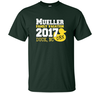 Mueller Family Vacation 2017 Duck, NC cool shirt Forest Green