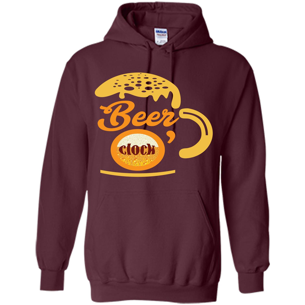 Beer T-shirt Beer O’clock Maroon