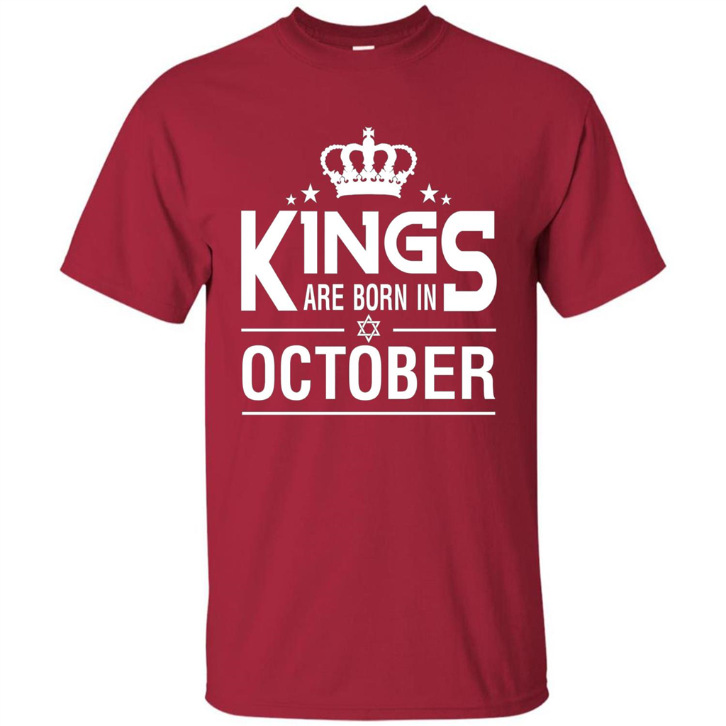 October Birthday T-shirt Kings Are Born In October Cardinal