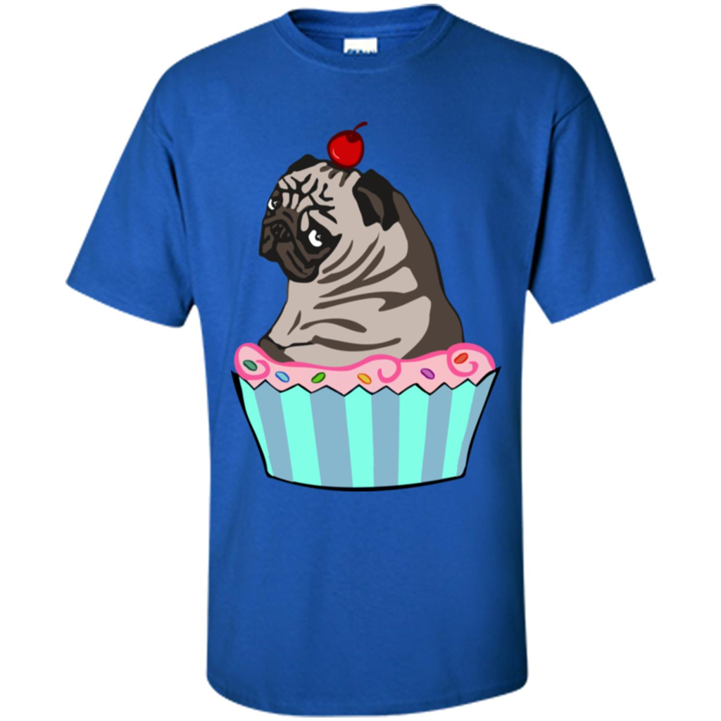 Love Dog T-Shirt Pug Cake Royal