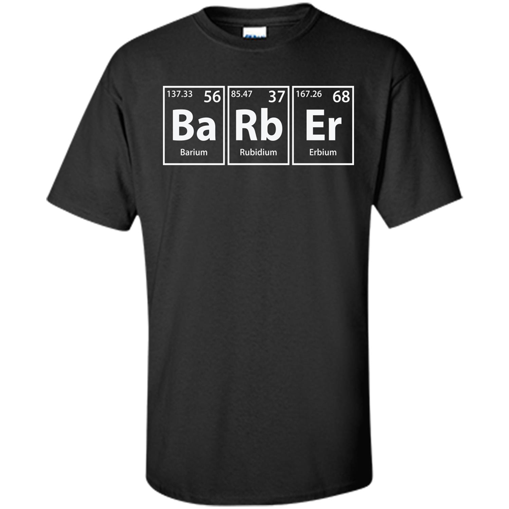Barber (Ba-Rb-Er) Funny Elements Spelling T-Shirt Black