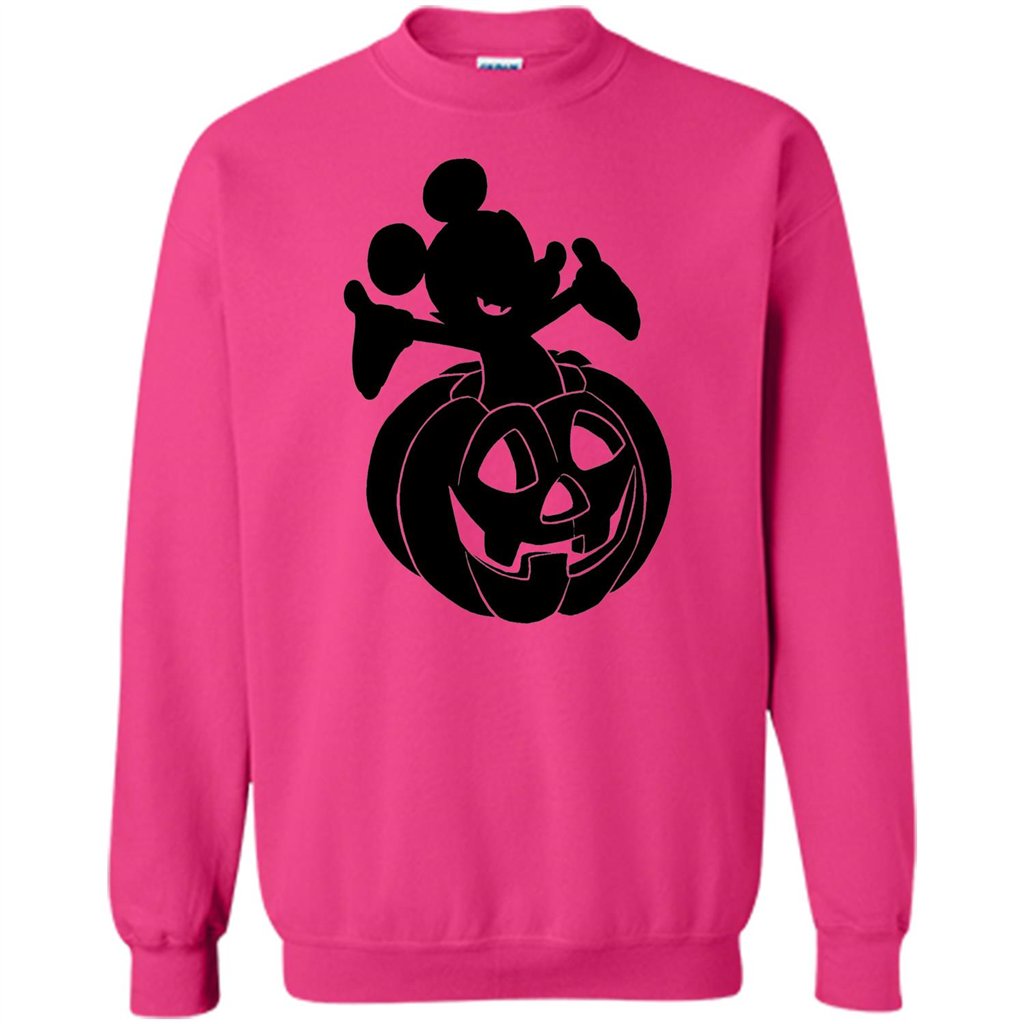 Mickey Mouse Halloween Pumpkin T-shirt Heliconia