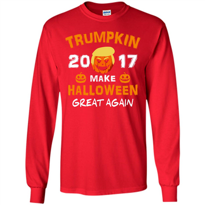 Halloween T-shirt Trumpkin 2017 Make Halloween Great Again T-shirt Red