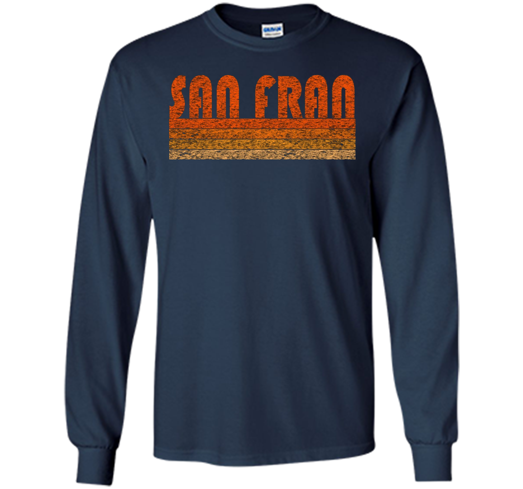 Vintage Retro San Francisco T-Shirt cool shirt Navy