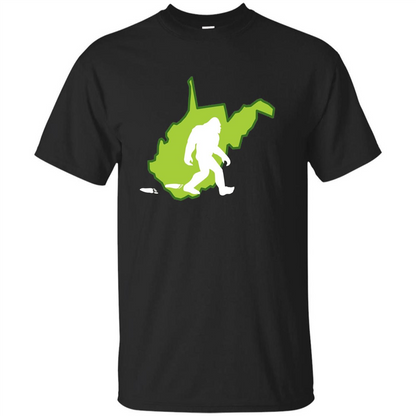 West Virginia State Bigfoot Hunter T-shirt Black
