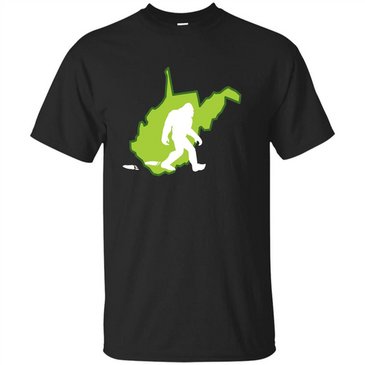 West Virginia State Bigfoot Hunter T-shirt Black