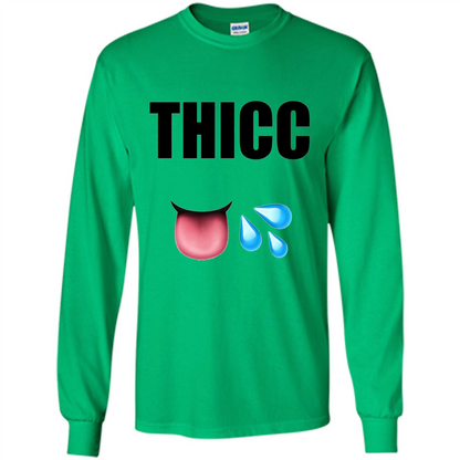 THICC Funny Gym Squat T-shirt Irish Green