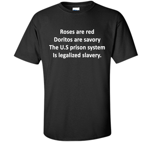 The U.S Prison System Is Legalized Slavery T-shirt Black