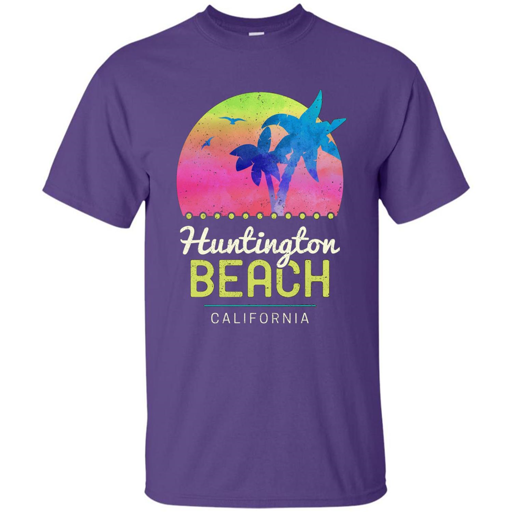 Huntington Beach California T-shirt Purple