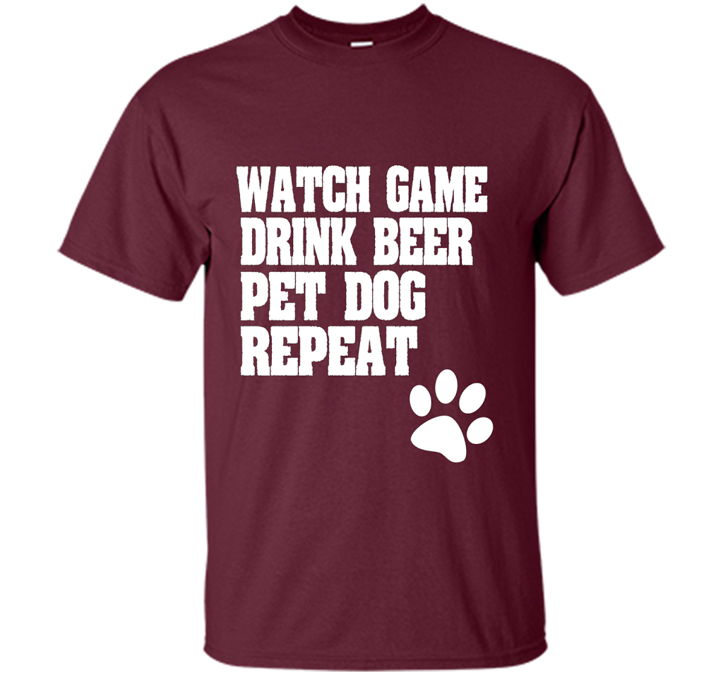 Sports Fan, Beer Drinker, Dog Lover Shirt for men and women shirt Maroon