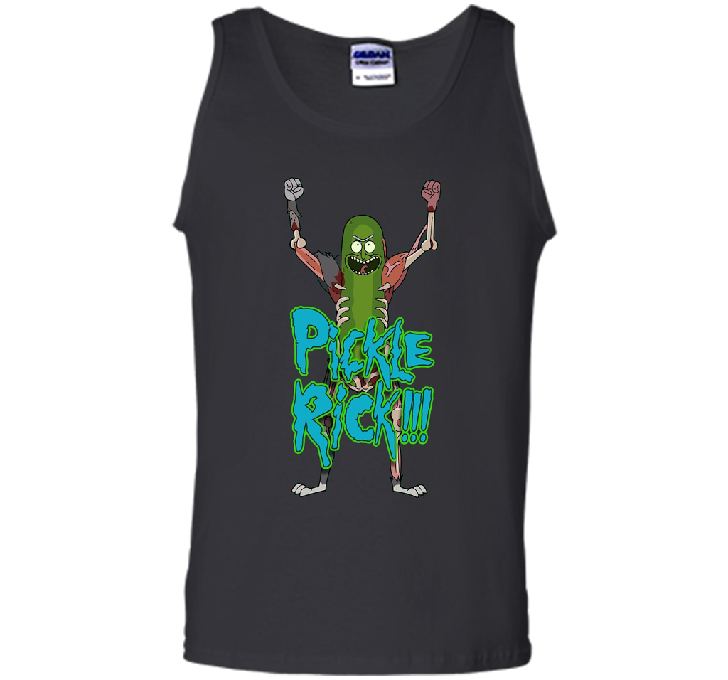 Pickle Funny Rick T-shirt cool shirt Black