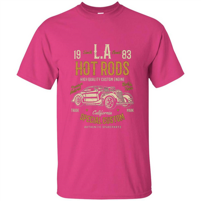 L.A. Hot Rods Classic Car T-shirt T-shirt Heliconia