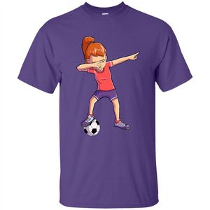 Dabbing Soccer Girl T-shirt Dab Dance T-shirt