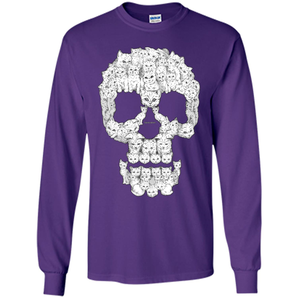 Skulls Are For Pussies Cats T-shirt Purple