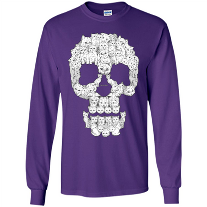 Skulls Are For Pussies Cats T-shirt Purple