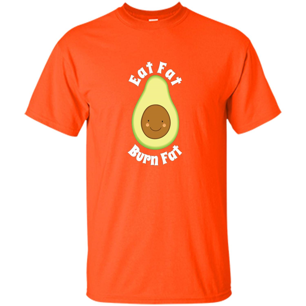 Eat Fat Burn Fat Avocado T-shirt Orange