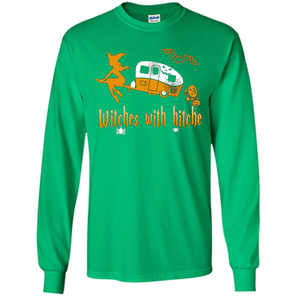 Halloween T-shirt Witches With Hitches T-shirt Irish Green