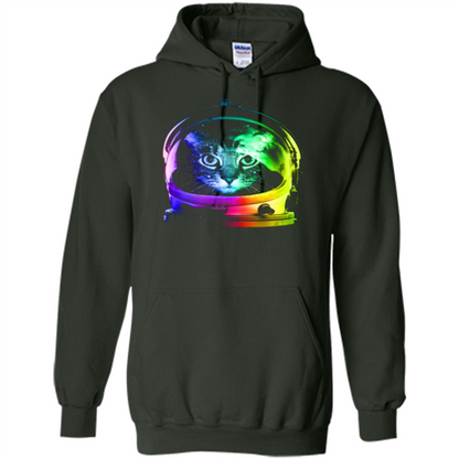 Astronaut Cat T-shirt Forest Green